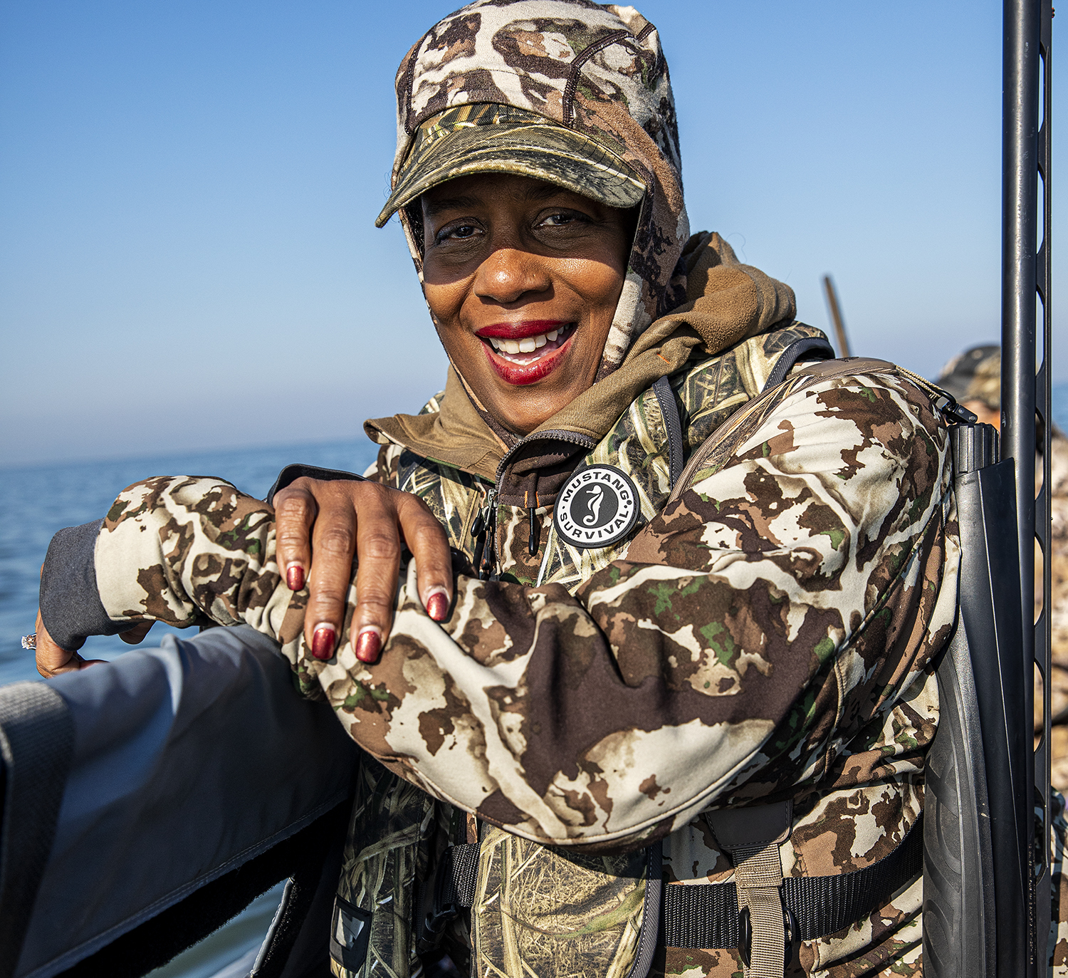 Rue Mapp in layout boat