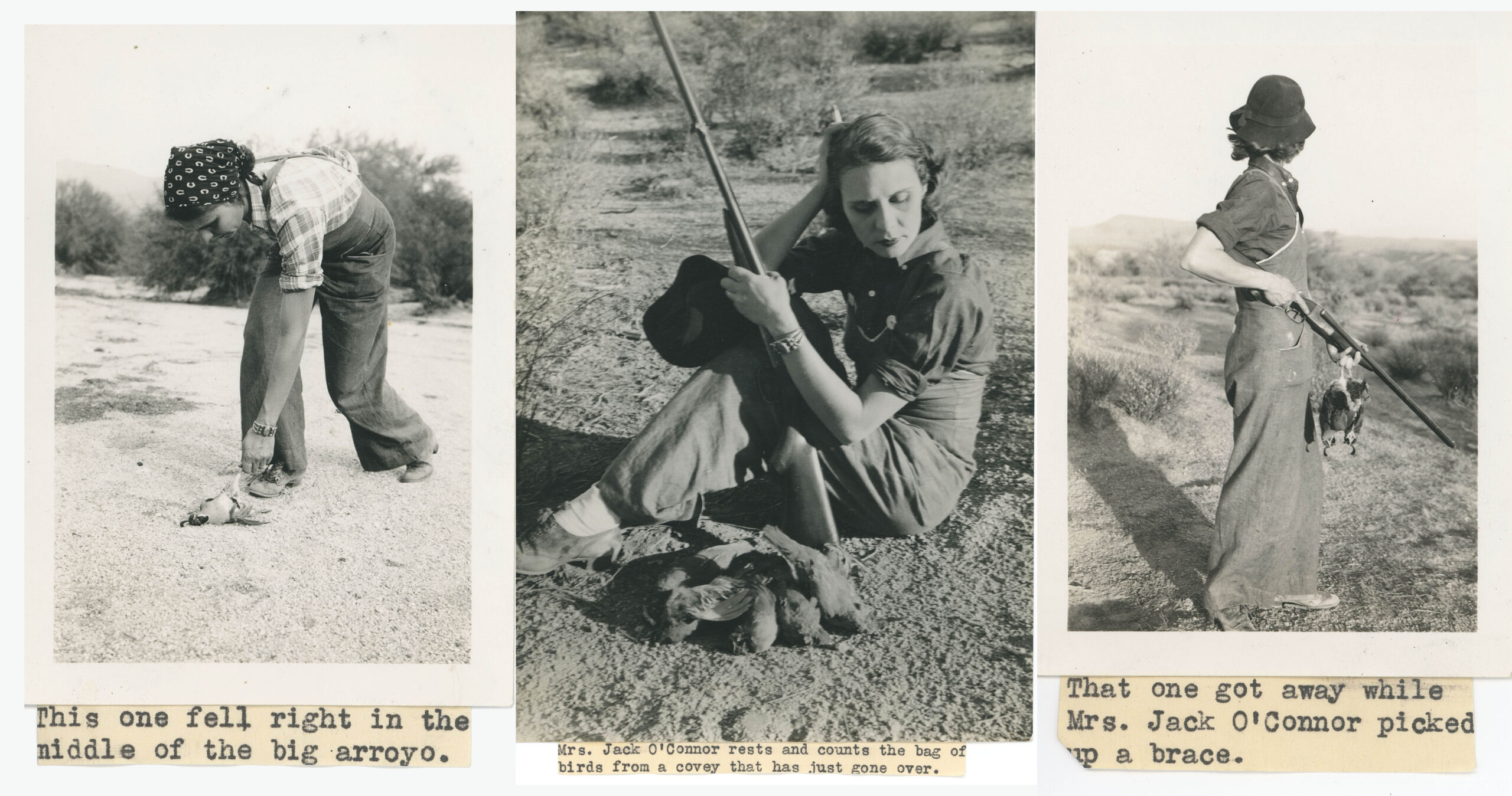 Eleanor O'Connor with gambels quail.